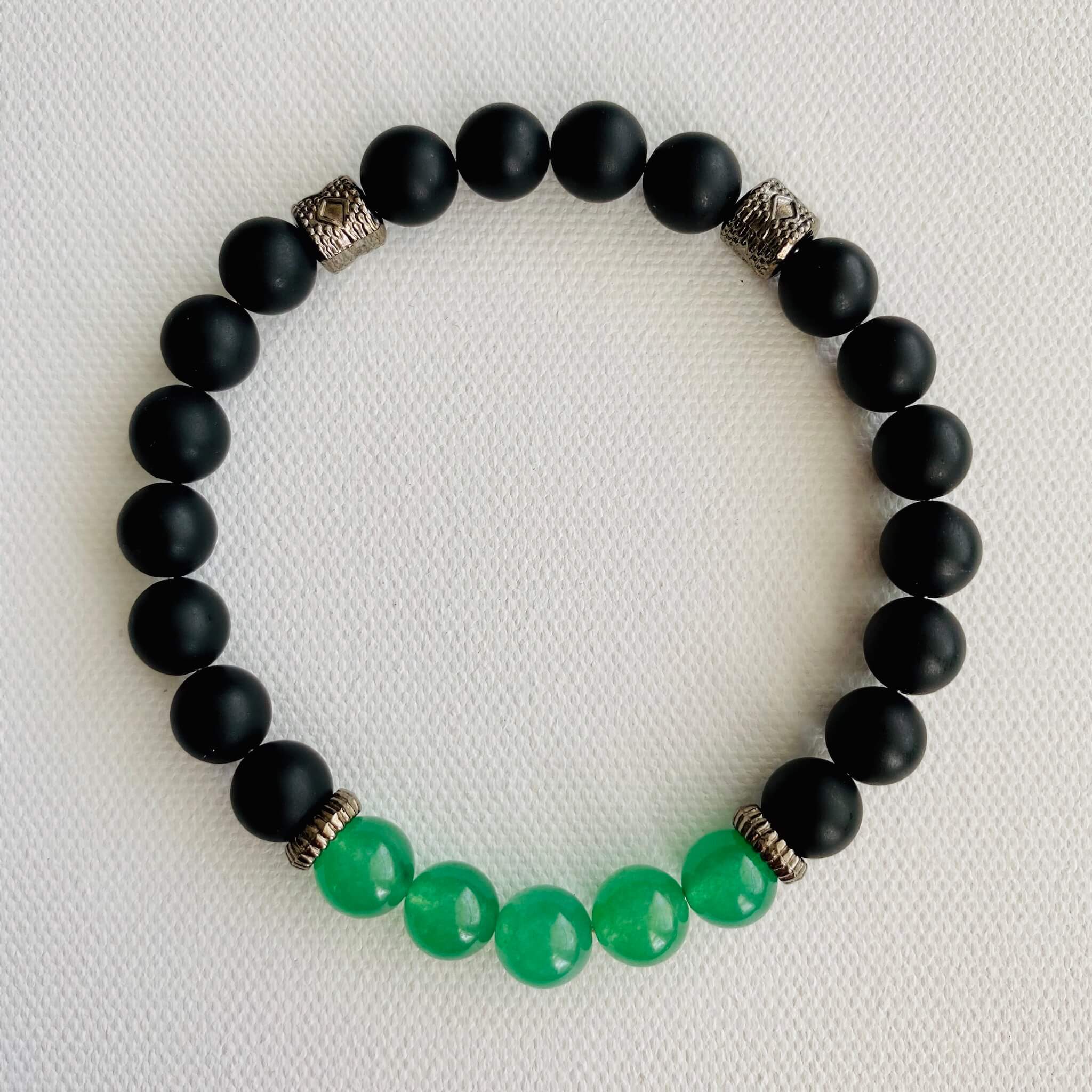 Green Aventurine and Black Obsidian Bracelet – Be•YOU•ty & Bliss